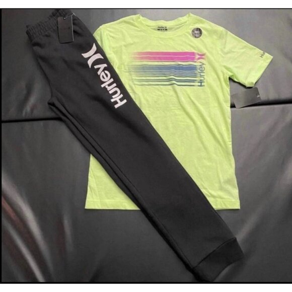 NWT Hurley Jogger & Tee Set Boys Youth Size XL